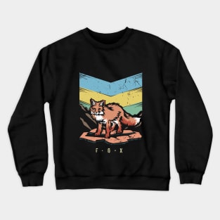 Fox |  Retro design for Fox Animal Lovers Crewneck Sweatshirt